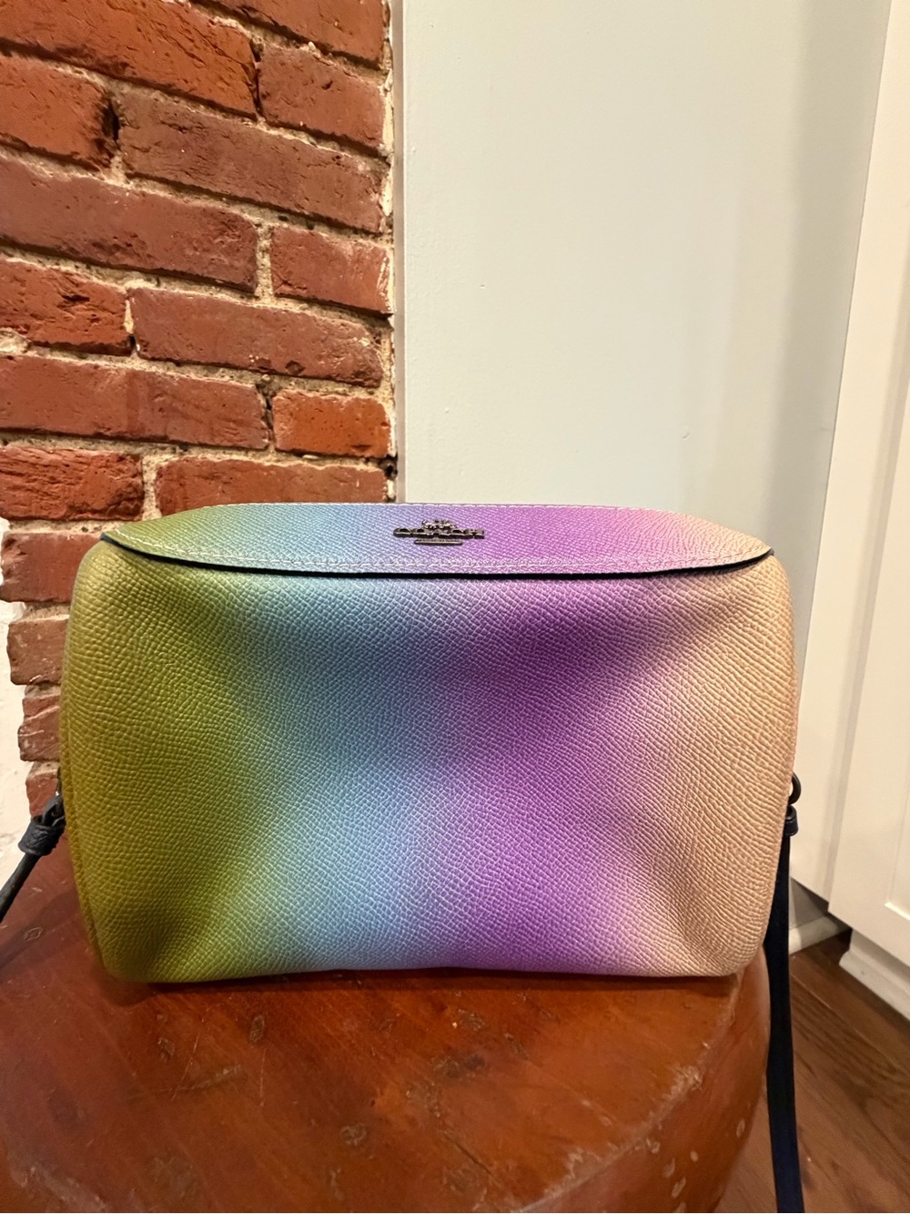 COACH Bennett Crossbody Ombre 91456 Multicolor Rainbow Leather Purse Bag Rare - Picture 10 of 15